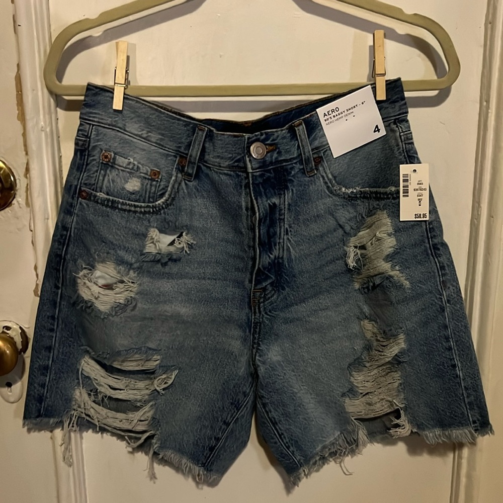 Vintage Denim Shorts distressed western blue jeans Y2K 90’s country boho grunge